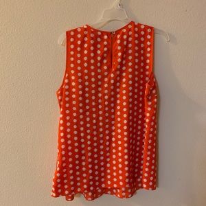 Michael Kors orange polka dot top